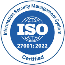 ISO/IEC 27001:2022 certified – Information Security Management System
